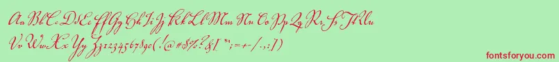 Шрифт VolutascriptproRegular – красные шрифты на зелёном фоне