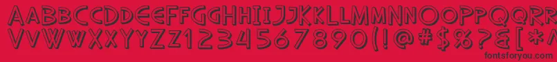 SfDiegoSansShaded Font – Black Fonts on Red Background