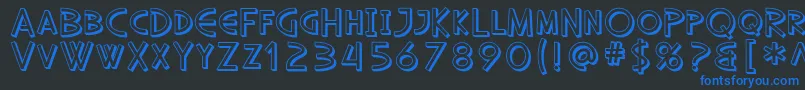 SfDiegoSansShaded Font – Blue Fonts on Black Background