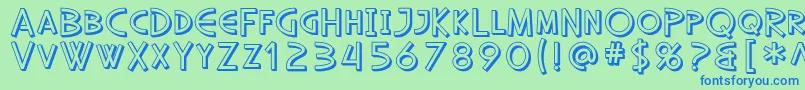 SfDiegoSansShaded Font – Blue Fonts on Green Background