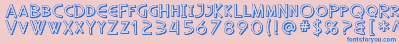 SfDiegoSansShaded Font – Blue Fonts on Pink Background