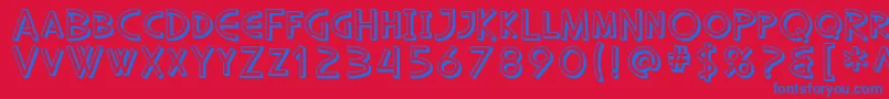 SfDiegoSansShaded Font – Blue Fonts on Red Background