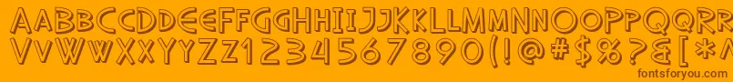 SfDiegoSansShaded Font – Brown Fonts on Orange Background