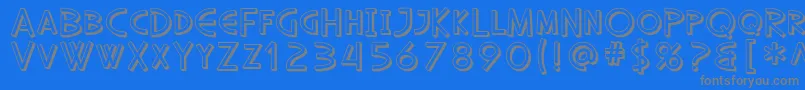 SfDiegoSansShaded Font – Gray Fonts on Blue Background