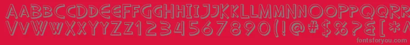 SfDiegoSansShaded Font – Gray Fonts on Red Background