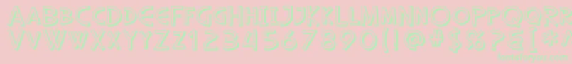 SfDiegoSansShaded Font – Green Fonts on Pink Background