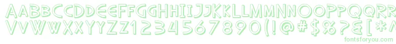 SfDiegoSansShaded Font – Green Fonts on White Background