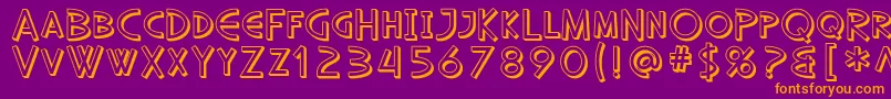 SfDiegoSansShaded Font – Orange Fonts on Purple Background