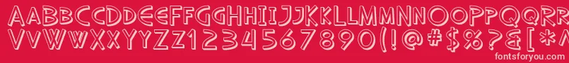 SfDiegoSansShaded Font – Pink Fonts on Red Background