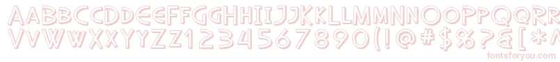 SfDiegoSansShaded Font – Pink Fonts on White Background