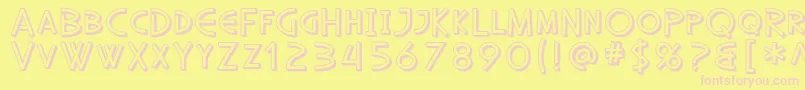 SfDiegoSansShaded Font – Pink Fonts on Yellow Background