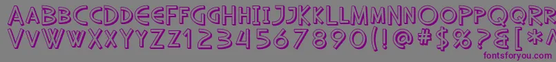 SfDiegoSansShaded Font – Purple Fonts on Gray Background
