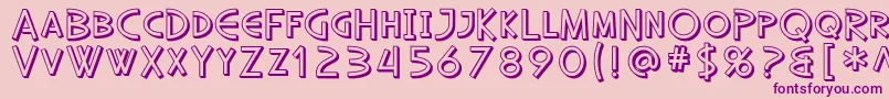 SfDiegoSansShaded Font – Purple Fonts on Pink Background
