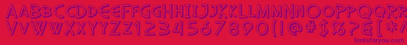SfDiegoSansShaded Font – Purple Fonts on Red Background