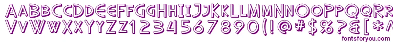 SfDiegoSansShaded Font – Purple Fonts on White Background