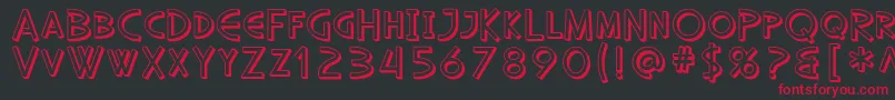 SfDiegoSansShaded Font – Red Fonts on Black Background