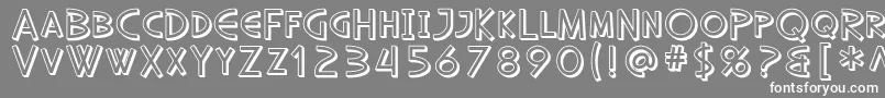 フォントSfDiegoSansShaded – 灰色の背景に白い文字