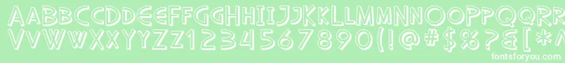 SfDiegoSansShaded Font – White Fonts on Green Background