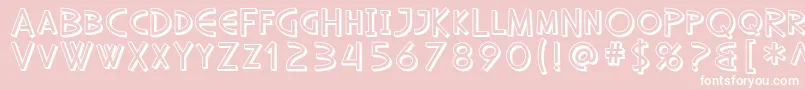 SfDiegoSansShaded Font – White Fonts on Pink Background