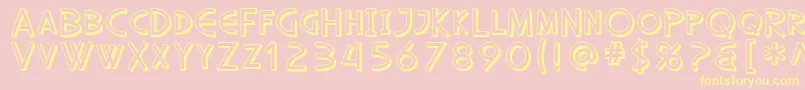 SfDiegoSansShaded Font – Yellow Fonts on Pink Background