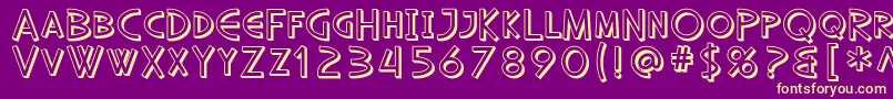 SfDiegoSansShaded Font – Yellow Fonts on Purple Background