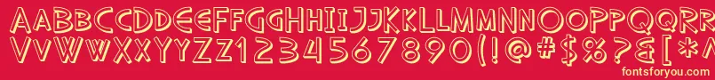 SfDiegoSansShaded Font – Yellow Fonts on Red Background