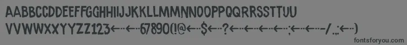 Шрифт RamkoersDemo – чёрные шрифты на сером фоне