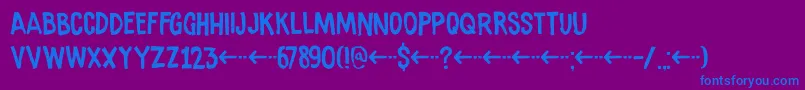 Шрифт RamkoersDemo – синие шрифты на фиолетовом фоне