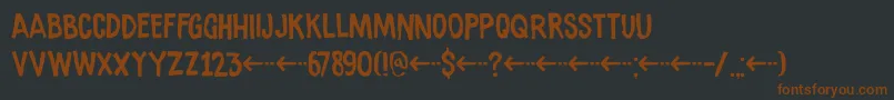RamkoersDemo Font – Brown Fonts on Black Background