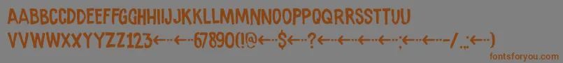 RamkoersDemo Font – Brown Fonts on Gray Background