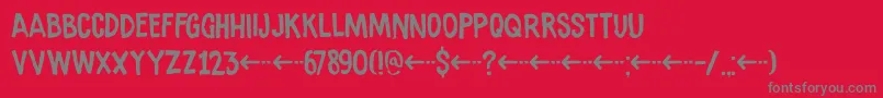 Шрифт RamkoersDemo – серые шрифты на красном фоне