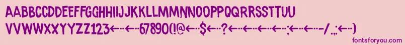 Шрифт RamkoersDemo – фиолетовые шрифты на розовом фоне