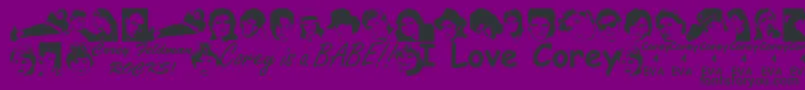 Weloc Font – Black Fonts on Purple Background