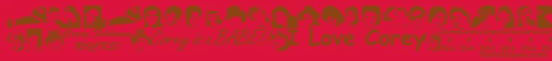 フォントWeloc – 赤い背景に茶色の文字