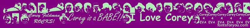 Weloc Font – Green Fonts on Purple Background