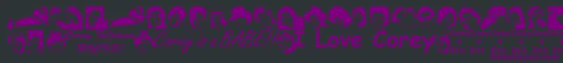 フォントWeloc – 黒い背景に紫のフォント