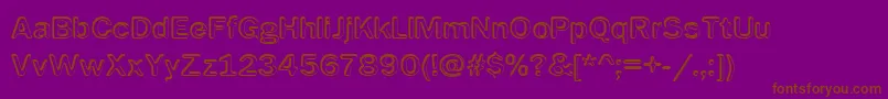 ImpressedMetal-Schriftart – Braune Schriften auf violettem Hintergrund