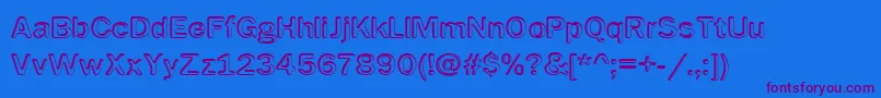 ImpressedMetal Font – Purple Fonts on Blue Background