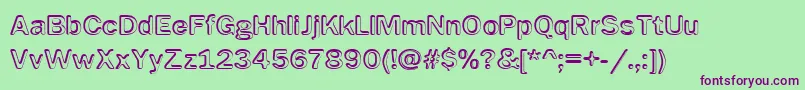 ImpressedMetal Font – Purple Fonts on Green Background