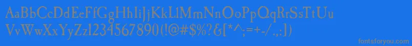 CaslonAntiqueRegular-Schriftart – Graue Schriften auf blauem Hintergrund