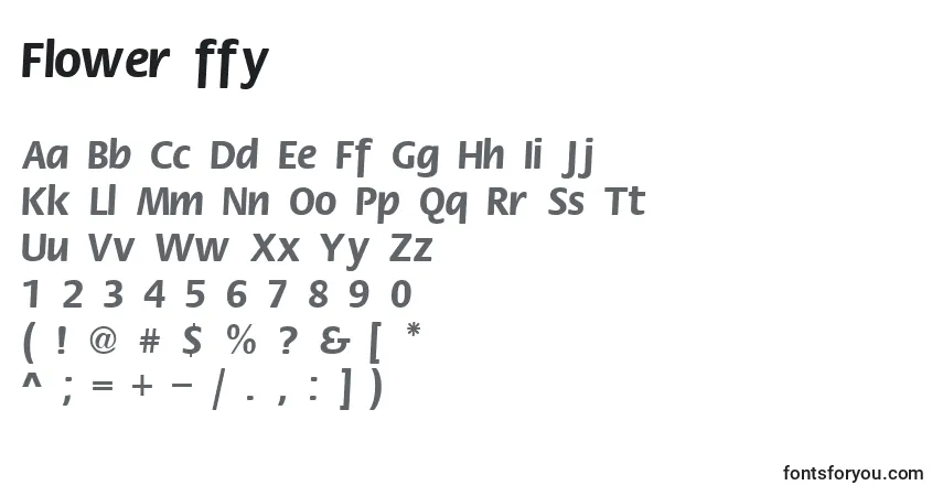 Шрифт Flower ffy – алфавит, цифры, специальные символы