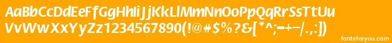 Lisätietoja Flower ffy-fontista Flower ffy-fontti – valkoiset fontit oranssilla taustalla