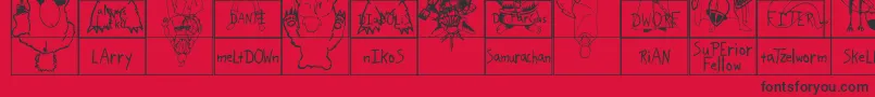 Police SparksScrapbook – polices noires sur fond rouge