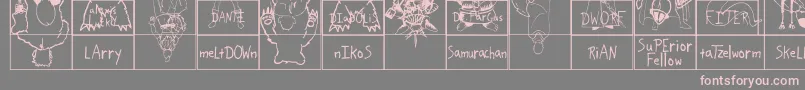 フォントSparksScrapbook – 灰色の背景にピンクのフォント