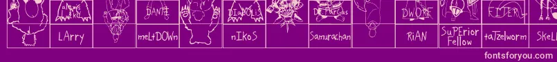 SparksScrapbook Font – Pink Fonts on Purple Background