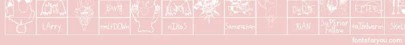 fuente SparksScrapbook – Fuentes Blancas Sobre Fondo Rosa