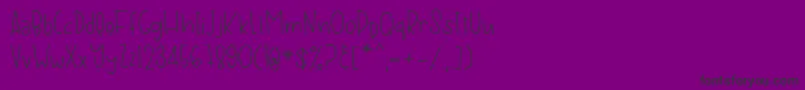 GardengnomeRegular-Schriftart – Schwarze Schriften auf violettem Hintergrund