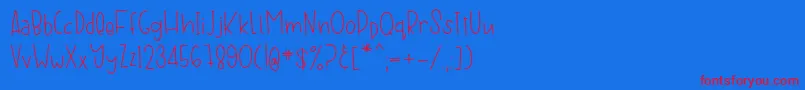 GardengnomeRegular Font – Red Fonts on Blue Background