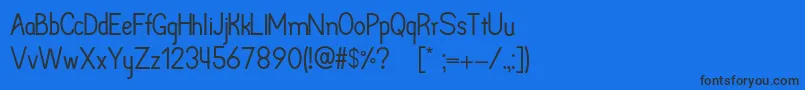 Weitere Informationen zur Arpoador-Schriftart Arpoador-Schriftart – Schwarze Schriften auf blauem Hintergrund
