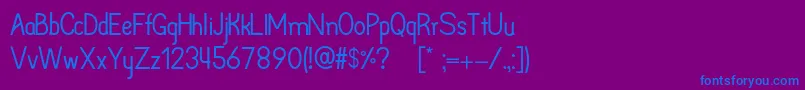 Arpoador Font – Blue Fonts on Purple Background